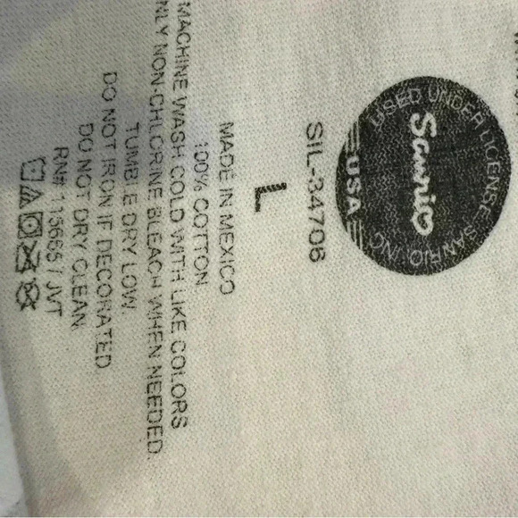 Hello kitty girls white short sleeve tee shirt “always be kind” size large - Picture 4 of 7